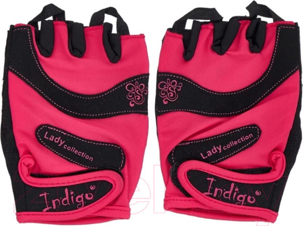 Изображение товара Перчатки для пауэрлифтинга Indigo Sport SB-16-1729 (XS, розовый/черный)