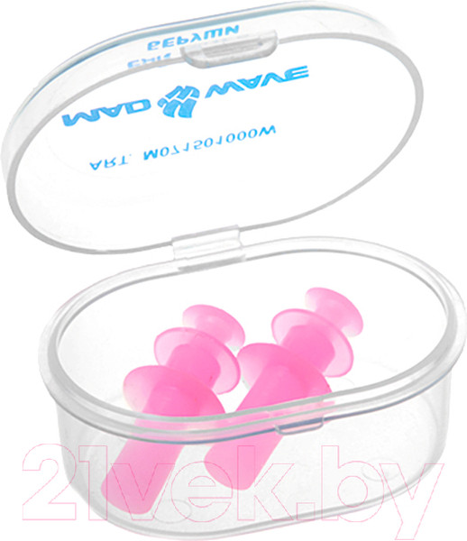 Изображение товара Беруши для плавания Mad Wave Плунжерные (розовый)