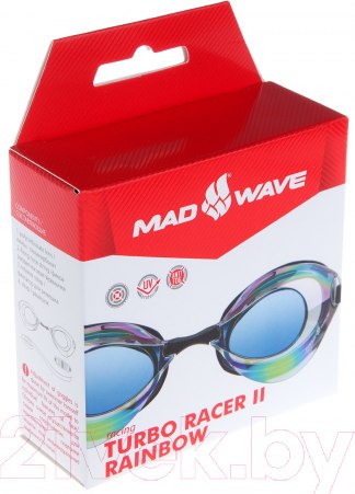 Изображение товара Очки для плавания Mad Wave Turbo Racer II Rainbow (синий)