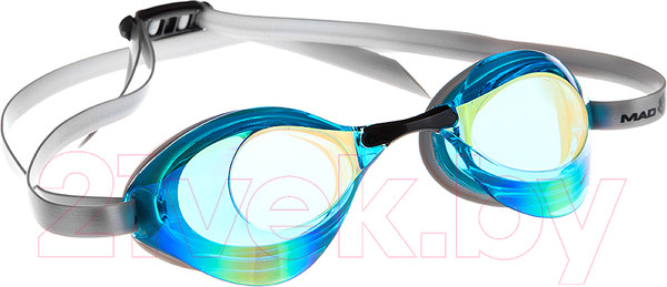Изображение товара Очки для плавания Mad Wave Turbo Racer II Rainbow (бирюзовый)