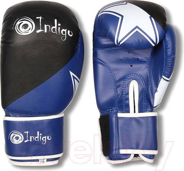 Изображение товара Боксерские перчатки Indigo Sport PS-505 (8oz, синий)
