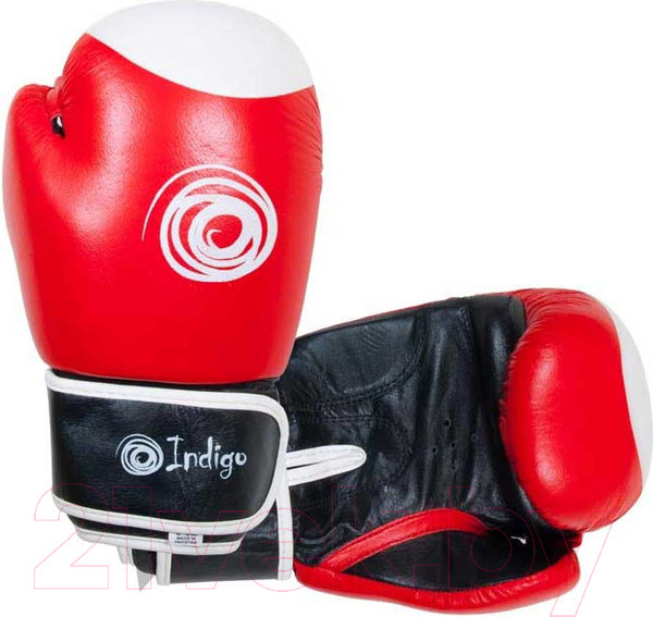 Изображение товара Боксерские перчатки Indigo Sport PS- 789 (14oz ,красный/черный/белый)