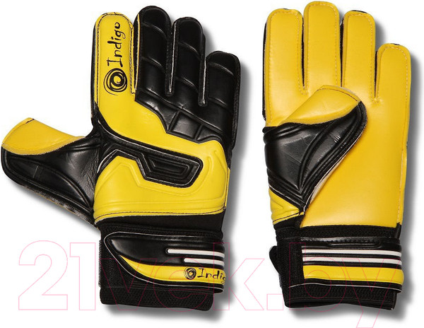Изображение товара Перчатки вратарские Indigo Sport 200009 (размер 9, черный/желтый)