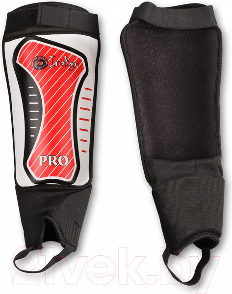 Изображение товара Щитки футбольные Indigo Sport 1505 (M/L, белый/красный)