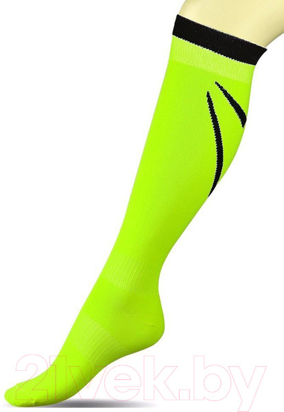 Изображение товара Гетры футбольные Indigo Sport Спорт 3-1 (р-р 38-40, салатовый-неон)