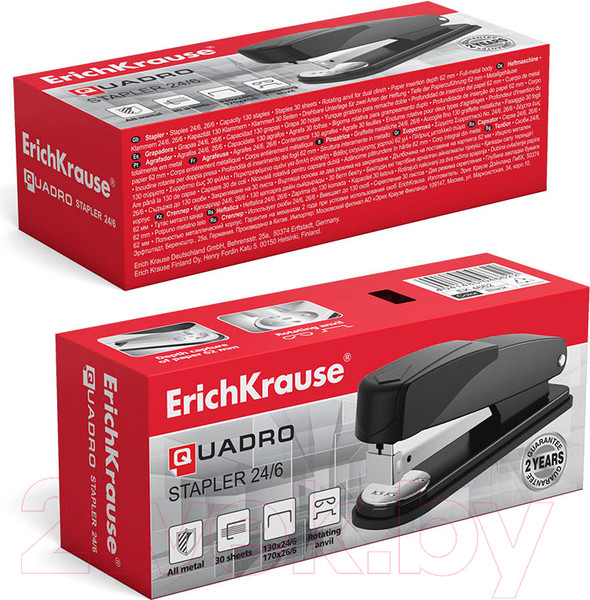 Изображение товара Степлер Erich Krause Quadro Half-Strip / 4662 