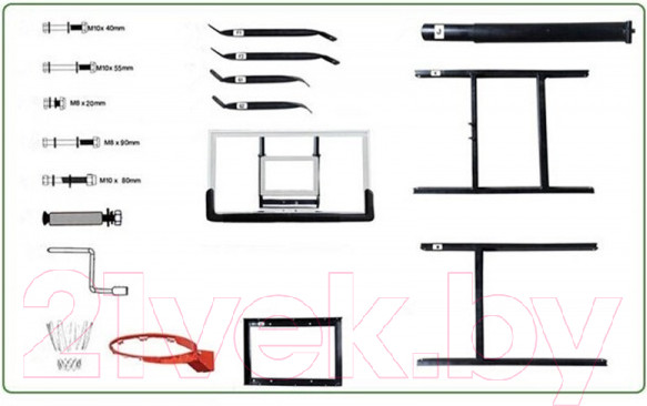 Изображение товара Баскетбольный щит DFC BOARD48P (120x80см)