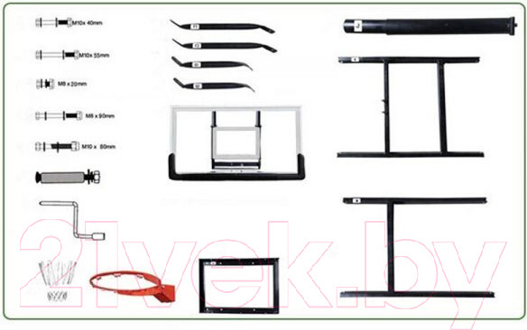 Изображение товара Баскетбольный щит DFC BOARD54P (136x80см)