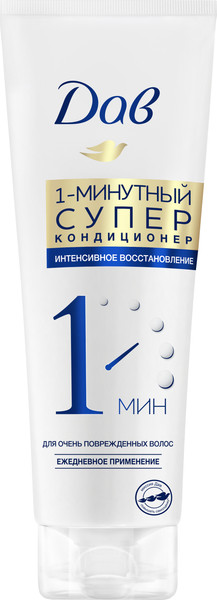 Изображение товара Кондиционер для волос Dove Супер 1 минутный интенсивное восстановление (180мл)