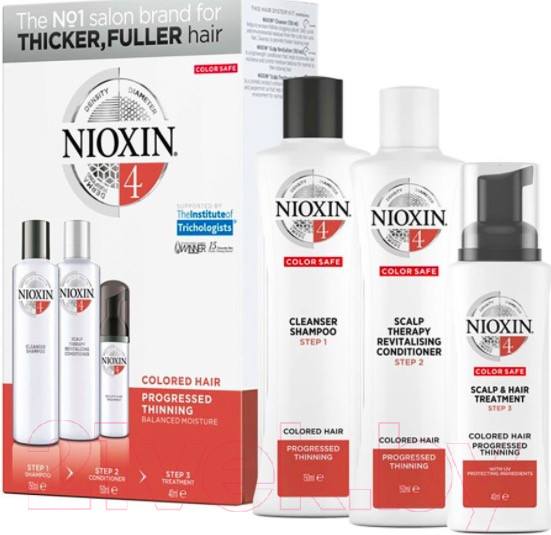 Изображение товара Набор косметики для волос Nioxin Система 4 шампунь 150мл+кондиционер 150мл+маска 40мл