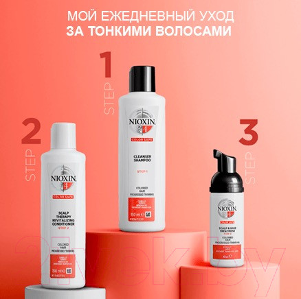 Изображение товара Набор косметики для волос Nioxin Система 4 шампунь 150мл+кондиционер 150мл+маска 40мл