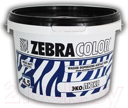 Изображение товара Краска Zebracolor Эко Люкс (7.5кг, белый)
