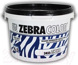 Изображение товара Краска Zebracolor Эко Люкс (15кг, белый)