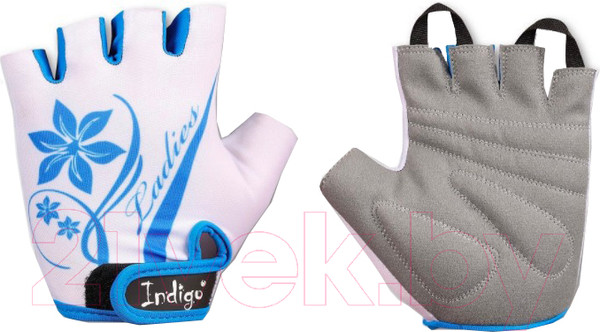 Изображение товара Велоперчатки Indigo Sport SB-01-8541 (M, белый/голубой)