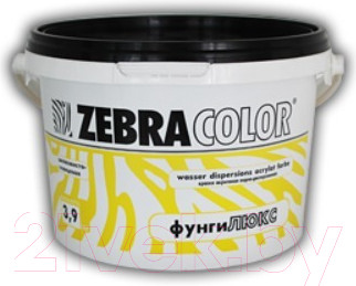 Изображение товара Краска Zebracolor Фунгилюкс (13кг, белый)