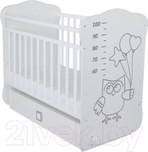 Изображение товара Детская кроватка СКВ 412001-2 (сова серый/белый)