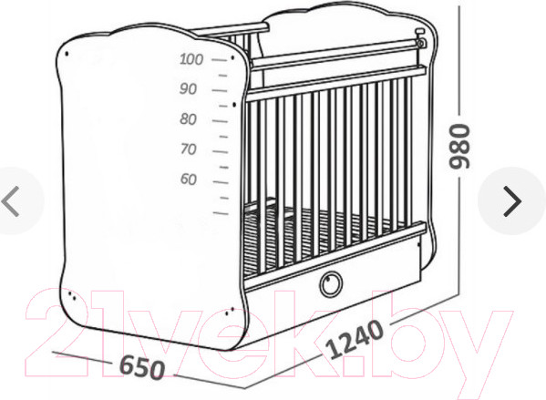 Изображение товара Детская кроватка СКВ 412001-2 (сова серый/белый)