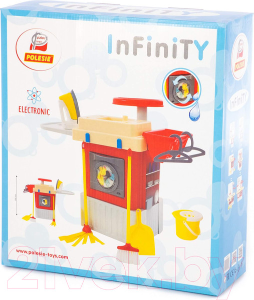 Изображение товара Комплект бытовой техники игрушечный Полесье Infinity basic №3. Стиральная машина / 42293 (в коробке)
