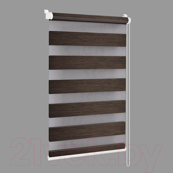 Изображение товара Рулонная штора Delfa Сантайм День-Ночь Натур МКД DN-4305 (34x160, шоколад)