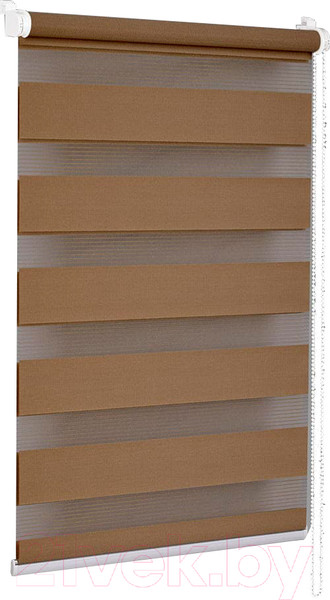 Изображение товара Рулонная штора Delfa Сантайм День-Ночь Стандарт МКД DN-41025 (62x160, шоколад)