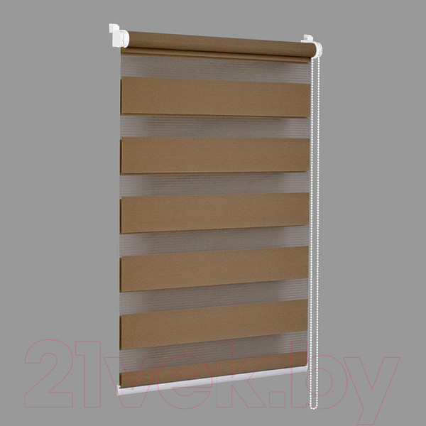 Изображение товара Рулонная штора Delfa Сантайм День-Ночь Стандарт МКД DN-41025 (62x160, шоколад)