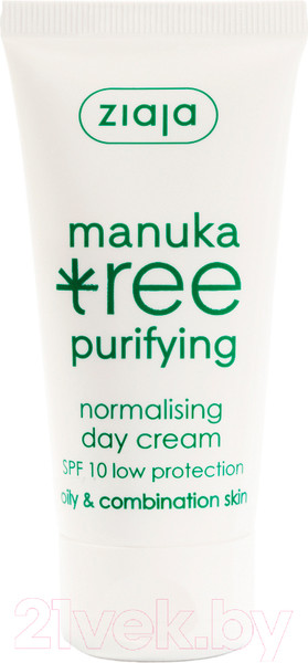 Изображение товара Крем для лица Ziaja Manuka Tree дневной нормал. для жирной и комбинир. кожи SPF10 (50мл)