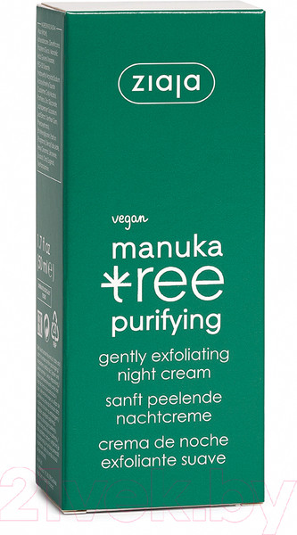 Изображение товара Крем для лица Ziaja Manuka Tree ночной мягко отшелушивающий с миндальной кислотой (50мл)