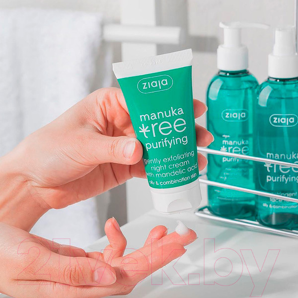 Изображение товара Крем для лица Ziaja Manuka Tree ночной мягко отшелушивающий с миндальной кислотой (50мл)