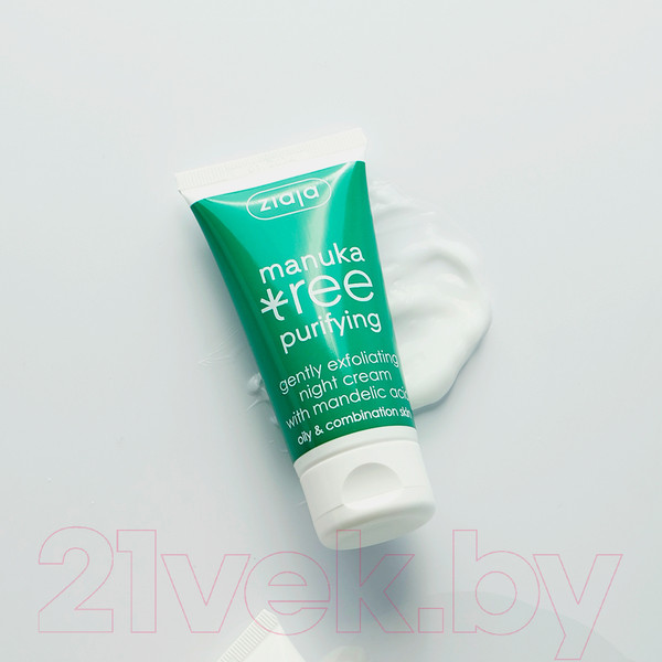 Изображение товара Крем для лица Ziaja Manuka Tree ночной мягко отшелушивающий с миндальной кислотой (50мл)