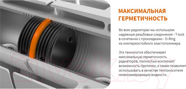 Изображение товара Радиатор биметаллический BiLux Plus R500 (4 cекции)