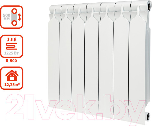 Изображение товара Радиатор биметаллический BiLux Plus R500 (7 cекций)
