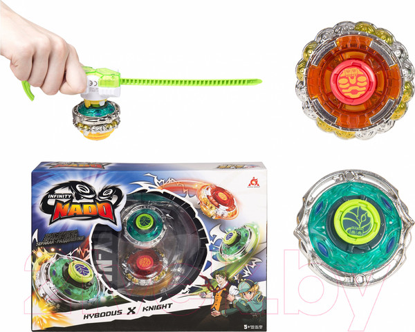 Изображение товара Игровой набор Infinity Nado Два волчка Сплит Hybodus & Knight / 36061