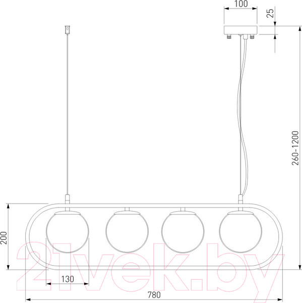 Изображение товара Люстра Евросвет 50089/4 (золото)