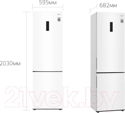 Изображение товара Холодильник с морозильником LG DoorCooling+ GA-B509CQTL