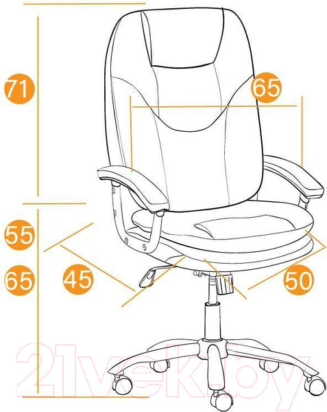 Изображение товара Кресло офисное Tetchair Softy Lux флок (синий)