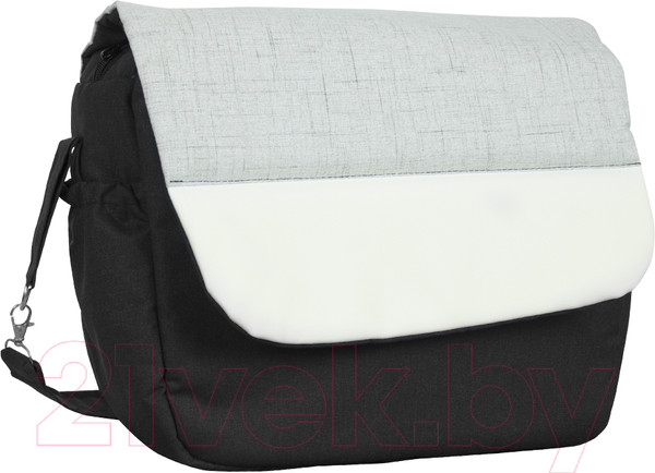 Изображение товара Детская универсальная коляска Alis Alvaro F 3 в 1 (Al 04, темно-серый/светло-серый/белая кожа)