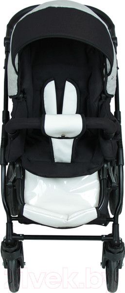 Изображение товара Детская универсальная коляска Alis Alvaro F 3 в 1 (Al 04, темно-серый/светло-серый/белая кожа)