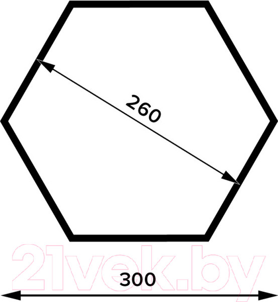 Изображение товара Полка-ячейка Domax FHS 300 Hexagonal Shelf DS / 67703 (300x260x115x18, сонома ОАК)