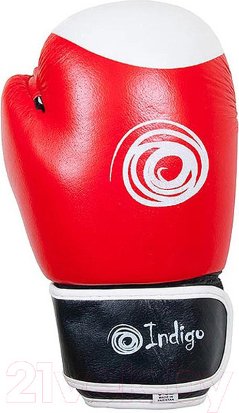 Изображение товара Боксерские перчатки Indigo Sport PS- 789 (14oz ,красный/черный/белый)