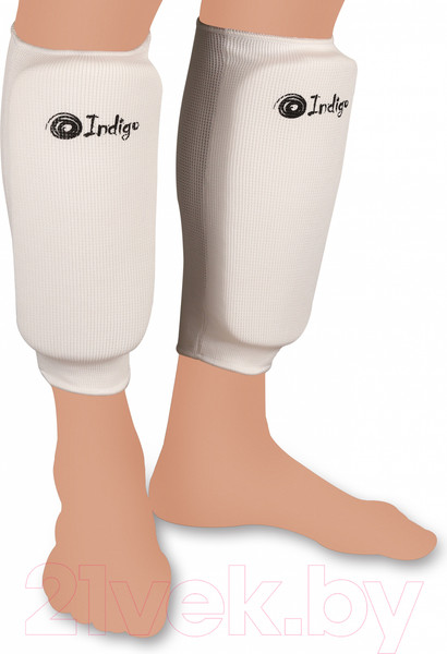 Изображение товара Защита голени для единоборств Indigo Sport 1118 (XXL, белый)
