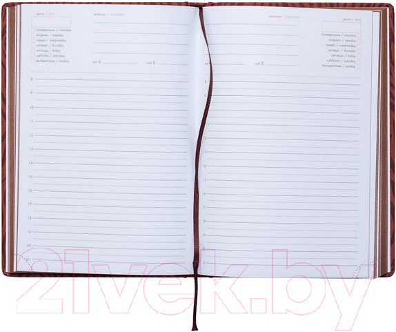 Изображение товара Ежедневник Hatber Ляссе Zebra / 176Ед5-04813 (бежевый)