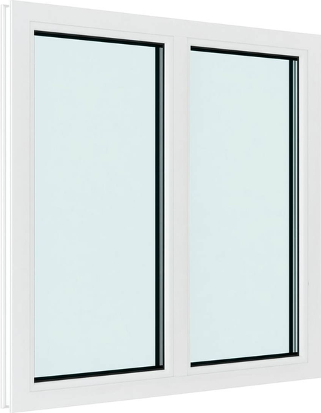 Изображение товара Окно ПВХ Добрае акенца Глухое двустворчатое 2 стекла (1000x1400)