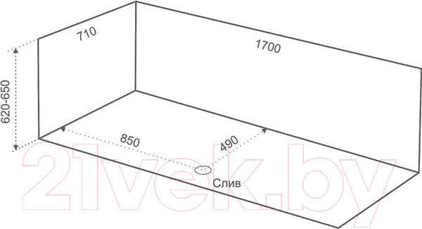 Изображение товара Ванна акриловая Eurolux Sibaris 170x70 / E1017070033