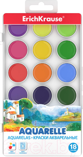 Изображение товара Акварельные краски Erich Krause 50582 (18цв)