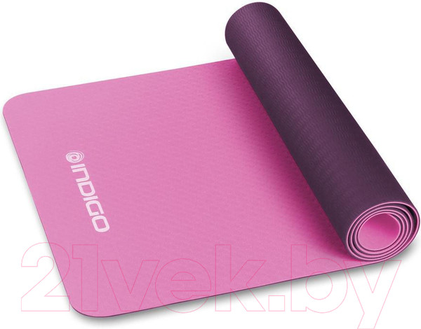 Изображение товара Коврик для йоги и фитнеса Indigo Sport TPE / IN106 (розовый/фиолетовый)