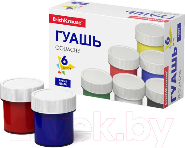 Изображение товара Гуашь Erich Krause Basic / 50543 (6цв)