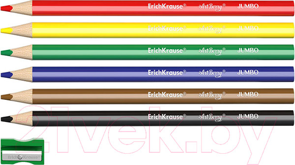 Изображение товара Набор цветных карандашей Erich Krause Jumbo / 32473 (6цв)