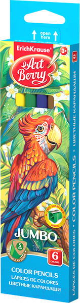 Изображение товара Набор цветных карандашей Erich Krause Jumbo / 32473 (6цв)