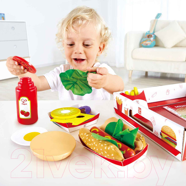 Изображение товара Набор игрушечных продуктов Hape Fast Food / E3160-HP