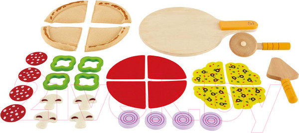 Изображение товара Набор игрушечной посуды Hape Домашняя пицца / E3129-HP